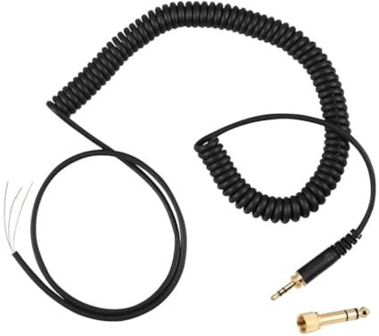 for 770/990 Audio Headphones - Professional Studio Earphones with Spring Wire Coil Cable for Immersive Music Experience