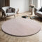 the carpet Relax Weicher, Badezimmerteppich, Bad Set, Badematte, Badvorleger, Anti-Rutsch Unterseite, Waschbar bis 30 Grad, Super Soft, Felloptik Blush, 120 x 120 cm Rund