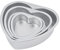 Xaztr 4Pcs Cake Tin Set, Heart Shaped Cake Baking Pan Aluminum Tray with Removable Bottom, Non-Stick Tin Pans Mold Set for Wedding Birthday Christmas Party(14cm, 16cm, 21cm, 26cm)