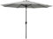 JJ. Parasol droit rond inclinable Juanito Ø300 cm Parasol droit Ø3 m Ouverture avec manivelle Toile professionnelle 240g/m2 renforcée résistante aux UV Gris argile