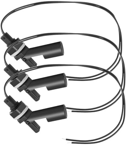 VISSQH 3 pièces capteur de niveau d'eau noire, capteur de niveau d'eau horizontal 10 W,d'eau capteur interrupteu,interrupteur à flotteur de liquide horizontal, pour réservoir, piscine,etc