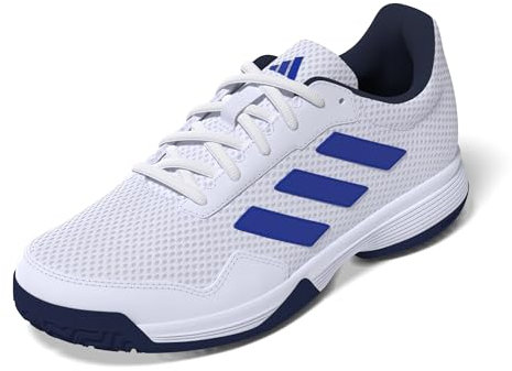 adidas Unisex - Bambini Gamespec Kids Tennis Shoes, Ftwr White/Lucid Blue/Dark Blue, 34 EU