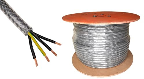 SY Control Cable (YSLSY) - Steel Wire Armour Braided (SWA) - 4 Core - 1mm²/1.5mm²/2.5mm² Size Options - Cut to Length (4x1.5mm², 4, meter)