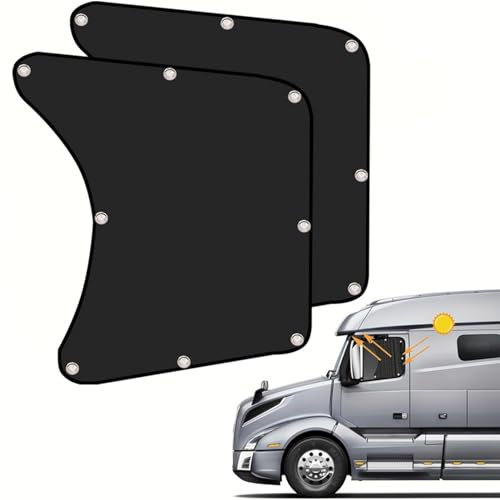 Pare-soleil pour fenêtre latérale de tracteur de selle, pare-soleil pour fenêtre de remorqueur - Pare-soleil pour fenêtre latérale - Bloc de protection contre la chaleur - Couverture de protection