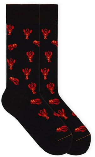 von Jungfeld - 1er Set Motiv Socken mit Lobster Ink Black Icon - Bunte Socken in Gr. 35-38