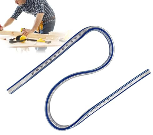 Flexibles Kurvenlineal, Kurvenlineal für die Mustererstellung - Flexibles Schlangenlineal für technisches Design - Schlangenförmiges Kunsthandwerkslineal, multifunktional für Technik, Zeichnen, Nähen,
