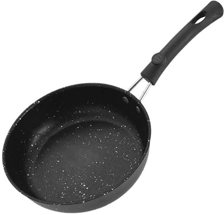 Generic 16cm Non Stick Frying Pan, Cast Iron, Maifan Stone, Black, 380g, 18cm Width, Non Stick, Omelette, Steak, Pancake, Induction, Gas Stove
