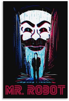 ZBSXLBNG MR. ROBOT Movie Poster Dekorative Malerei Leinwand Wandkunst Wohnzimmer Poster Schlafzimmer Malerei 12x18inch(30x45cm)