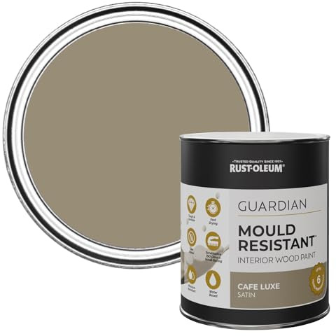 Rust-Oleum Brown Guardian Mould Resistant Interior Wood Paint in Satin Finish - Café Luxe 750ml