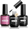 JODSONE 15ml x 3 Nail Primer Base Coat Top Coat Gel UV LED Nagellack Set No Wipe Unterlack & Überlack,glänzend, schnell trocknend, langlebig, DIY-Nagelkunst-Design, langlebiges Geschenk