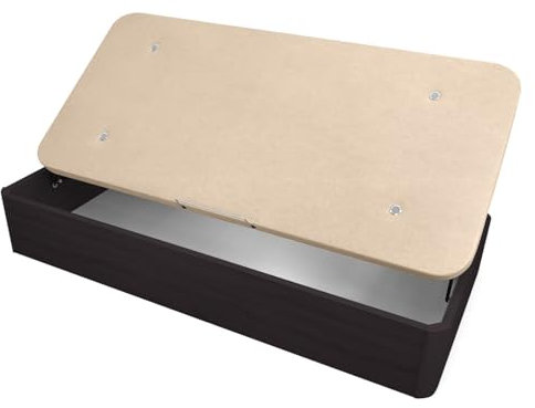 amuéblate online - Canapé Abatible Apertura Lateral de Madera con Gran Capacidad, Espacioso, Transpirable y Resistente, Esquinas Redondeadas, 105 x 190, Wengué