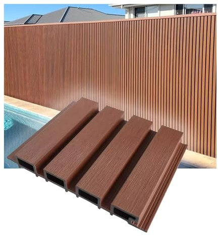 Panneaux de clôture d'intimité imperméables à lattes acoustiques emboîtables pour jardin et piscine