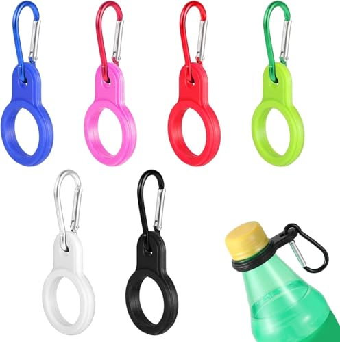 Zodazoqa 6 Pcs Silicone Water Bottle Buckle Clips, Water Bottle Carabiner | Water bottle clip, Portable, for Traveling Camping Hiking Outdoor Activities
