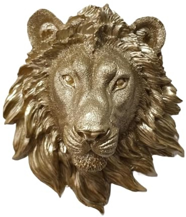 predolo Sculpture Murale Artisanale Représentant Sauvage pour La Décoration Intérieure, Lion