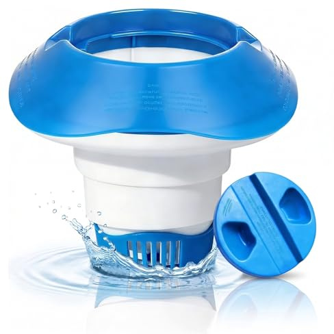 XIABYAYU 5 Pulgadas Dispensador Cloro Piscina, Dispensador de Cloro Flotante, Flotador Dosificador de Piscina, Ideal para Piscinas Familiares, Parques Acuáticos, Spas Y Jacuzzis