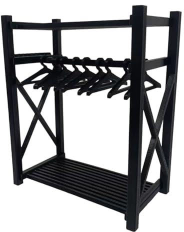 Kaeltsyn Der unverzichtbare Puppenschrank aus Kunststoff für Spielzimmer enthält Kleiderbügel für die Organisation der Kleidung und einen dekorativen für den Puppenschrank aus Kunststoff
