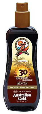 Australian Gold Spray Gel Spf30 Instant Bronzer 237ml