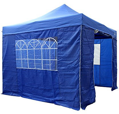 All Seasons Gazebos 3x3m vollständig wasserdichtes Faltpavillon mit 4 Seitenteilen - Königsblau