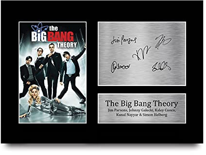 HWC Trading The Big Bang Theory A4 Ungerahmt Signiert Gedruckt Autogramme Bild Druck-Fotoanzeige Geschenk Für Jim Parsons Johnny Galecki Kaley Cuoco Kunal Nayyar Simon Helberg Tv-Show-Fans