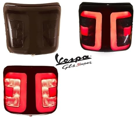 Creco Rücklicht schwarz für Vespa GTS, LED, 2005 - up, Motorrad, Schwarz, Fahrzeugbeleuchtung, Licht, Rücklicht