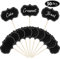 Blulu 50 Stücke Tafel Picks Tafel Zeichen Essen Topper Käse Marker Cupcake Topper für Hochzeit Geburtstagsfeiern Tisch und Abendessen Dekoration