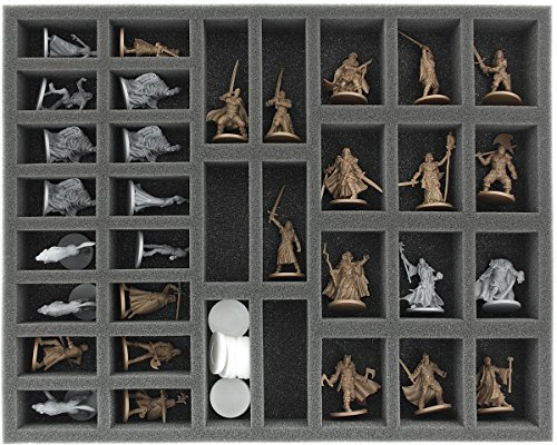 Feldherr FS040ZC17 40 mm Full-Size Schaumstoff mit 34 Fächern kompatibel mit Zombicide Figuren und Zubehör