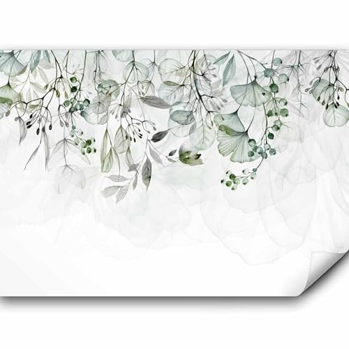 murando - Fototapete Vlies grüne Blätter, 250x175 cm, Schlafzimmer, Full HD | Full HD Druck, 3D-Effekt, lichtbeständige Farben, ideal fürs Wohn- oder Schlafzimmer, schnelle Montage, lichtbeständig, edel