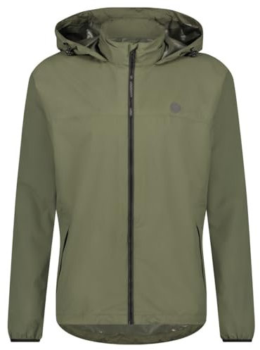 AGU GO Essential Regenjacke Damen & Herren, Fahrradjacke Wasserdicht & Winddicht, Atmungsaktiv, Reflektierend, Unisex, S, Grün