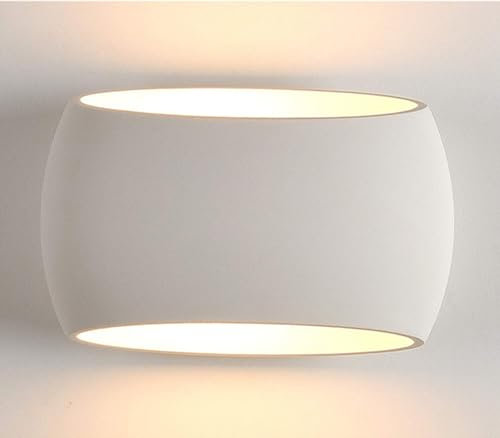 Applique In Gesso Bianco Doppia Luce Bombato Ovale Lampada Da Interno Bianco Moderno Dr GS-5021