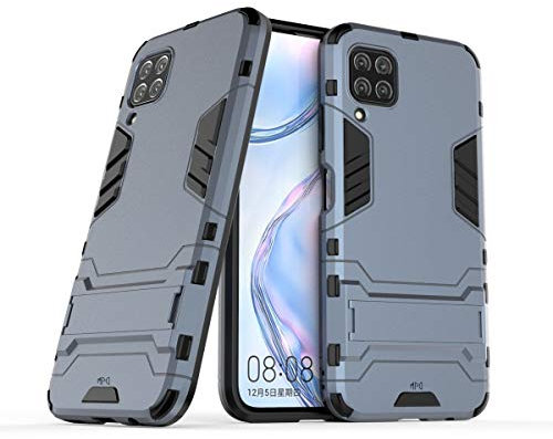 Max Power Digital Cover per Huawei P40 Lite Custodia Antiurto con Supporto per Cellulare Rigida Resistente Protettiva Bumper Rugged Armor Case (Huawei P40 Lite, Blu Navy)