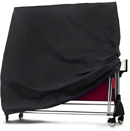 UCARE Tischtennisplatte Tischtennisplatte Abdeckung für Garten Fit für Klapptisch Schwarz 165 * 70 * 185cm (210D)