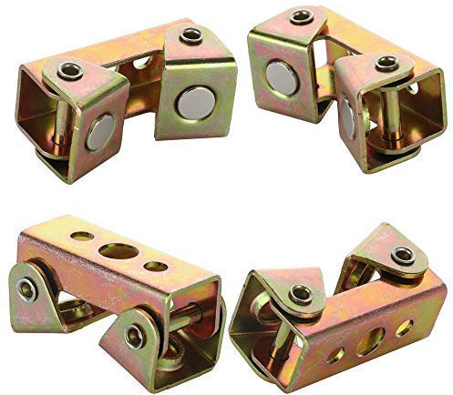 TETHYSUN Magnetic Welding Clamps, 2/4Pcs V-Shaped Magnetic Welding Holder Welding Fixture Adjustable Magnetic V-Pads Strong Hand Tool