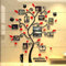 TOSSPER 3d Acrylic Photo Frame Tree Wall Sticker Living Room Bedroom Wall Decals Poster Family Pitcher Decorative Wallpaper
