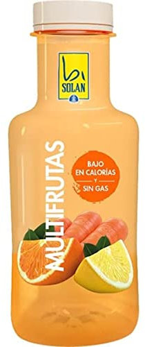 Solán de Cabras, Botella 33 cl, Zumo Multifrutas Sin Gas, Baja en Calorías