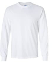 Gildan Heavy Cotton 5.3 oz. Long-Sleeve T-Shirt, (White, Medium