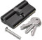 Bwintech 80mm(40/40) Black Euro Cylinder Lock,Door Barrel Lock,Key/Key with 3 Standard Keys,Anti-Pick,Anti-Bump,Anti Drill,High Security for UPVC,Wooden,Composite Doors