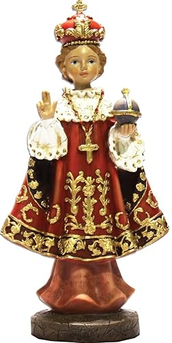 Dekoprojekt Heiligenfigur Prager Jesuskind, Roter Umhang 8 cm