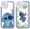 Omyzo [2 pieces Case Compatible with iPhone 7 Plus/8 Plus 5,5,Cute Anime Stitch Cartoon Character Design Pattern for Kids Women Boys Girls Soft TPU Silicone Shockproof Clear Protective Phone Cover