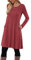 MOLERANI Jumper Dress for Women Long Sleeve Dress Ladies Button Casual Tunic Dress with Pockets Red Size 20-22 XL
