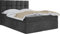 WFL GROUP Boxspringbett mit Bettkasten 120x200 140x200 160x200 180x200 200x200 Doppelbett Gepolstert Bett Mit Matratze und Topper - Stauraumbett mit Kopfteil - Dunkel Grau Samt - 200 x 200 cm