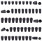 PandaHall 150 Stück 5 Größen Kordelstopper Glocke Endstopper Schwarz Konus Kunststoff Kordelende Nylon Abnehmbare Kappe Kordel Kordel Seilverschluss Enden Für Umhängeband Kleidung Rucksack Tasche