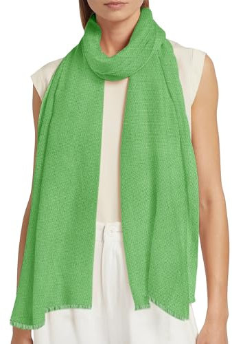 yanopurna Sommerschal Damen aus 100% Kaschmir – Handgewebter Kaschmirschal, Einfarbiges Tuch & Stola – Leichtes Halstuch für Frühling & Sommer – Unisex, Hergestellt in Nepal (68x190 cm)