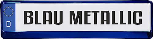 carstyling XXL Design Kennzeichenrahmen Blau Metallic 1 Stück