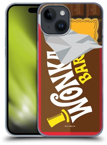 Head Case Designs Offizielle Willy Wonka and the Chocolate Factory Suessigkeiten Bar Grafiken Harte Rueckseiten Handyhülle Hülle Huelle kompatibel mit Apple iPhone 15
