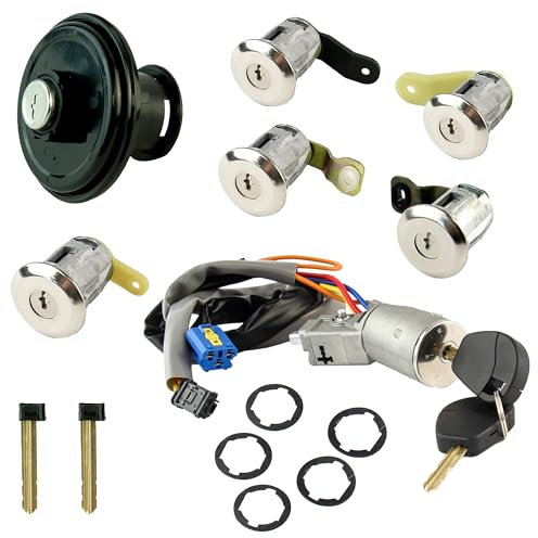 5 cerraduras + antirrobo + tapa del tanque compatibles para Berlingo 1 y Partner 1 (fase 2) (2002-2008) con duplicado de llave | 4162CF | 4162CH