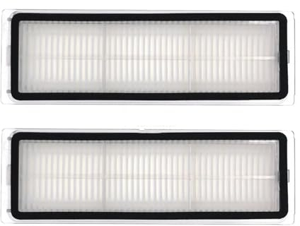 EtliN Compatible con Xiaomi Robot Aspirador X10 B102GL, Accesorios, repuestos de aspiradora, Cepillo Principal de Repuesto, Trapos de Filtro Hepa (Color : 2PCS Filter)