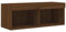 vidaXL Meuble TV avec Lumières LED, Armoire de Télévision Murale avec Rangement, Meuble Télé Suspendu Salon Salle de Séjour, Moderne, Chêne Marron