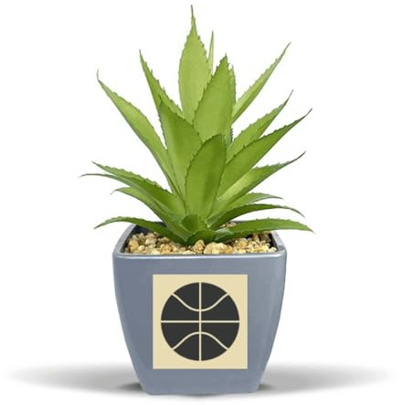 Nein/Nein Basketball Sport Einfache Geometrie Muster Gefälschte Ananas Blumentopf Vase Mini Dekor
