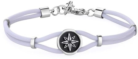 S'Agapõ Bracciale Uomo In Acciaio E Gomma Con Simbolo Rosa Dei Venti | Collezione Panama - SPA29