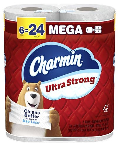 Charmin Toilettenpapier, ultrastark, 6 Megarollen, 220 Blatt pro Rolle